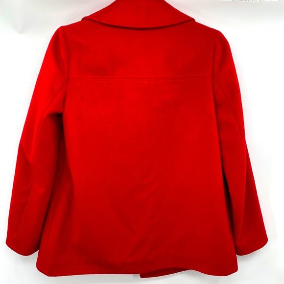 J Jill Red Wool Blend Beautiful Pea Coat Size XS - Picture 7 of 7